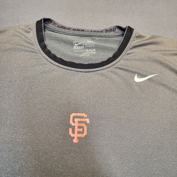 San Francisco Giants Shirt Mens XXL Gray Nike Pro Dry Fit MLB Performance - Picture 4 of 9